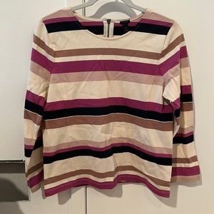 J Crew Striped Colorful Top Size Medium (M)